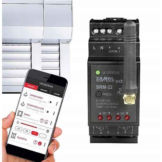 Modulární rádiový ovladač rolet 230V SRM-22 Exta Life Zamel