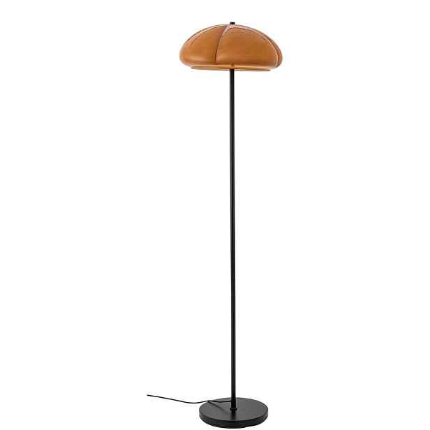 Okrově žlutá stojací lampa se skleněným stínidlem (výška 157 cm) Kinoko – Bloomingville