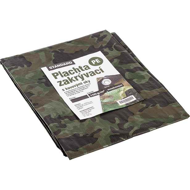 Plachta zakrývací STANDARD CAMO 100 g/m2 maskovací 2×3 m