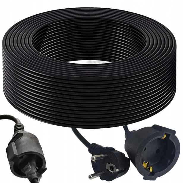 Prodlužovací Kabel Zahradní Pro Sekačku Stavební Jednoduchý Silný Kabel 3x0.75mm