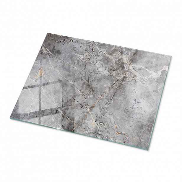 TULUP SKLENĚNÁ DESKA 80x60 cm Vzor z přírodního mramoru