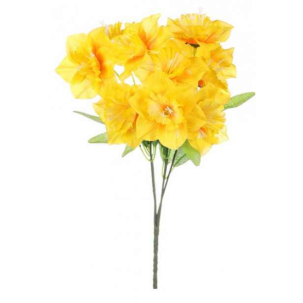 Umělá květina Narcisy 30 cm, žlutá