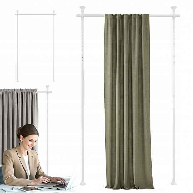 Přepážka 70 × 320 CM Flexibilní Kryt – Montáž Bez Vrtání Bílá