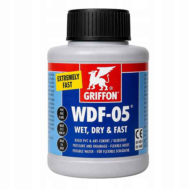Pvc Lepidlo Na Trubky Griffon WDF-05 500 ml pro pružné spoje a tvarovky