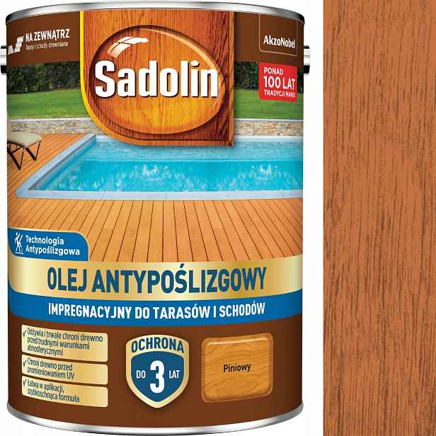 Sadolin Impregnační Protiskluzový Olej 4,5 L Pinia