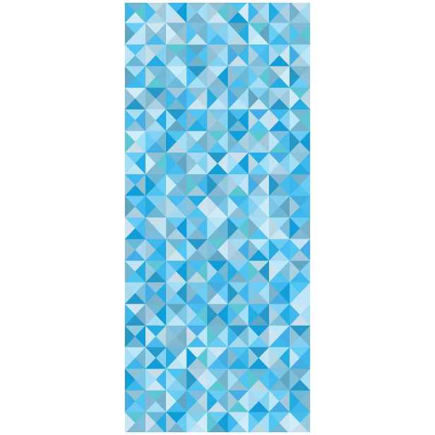 Samolepka Tapeta Modré trojúhelníky geometrie abstrakce minimalismus 91x211