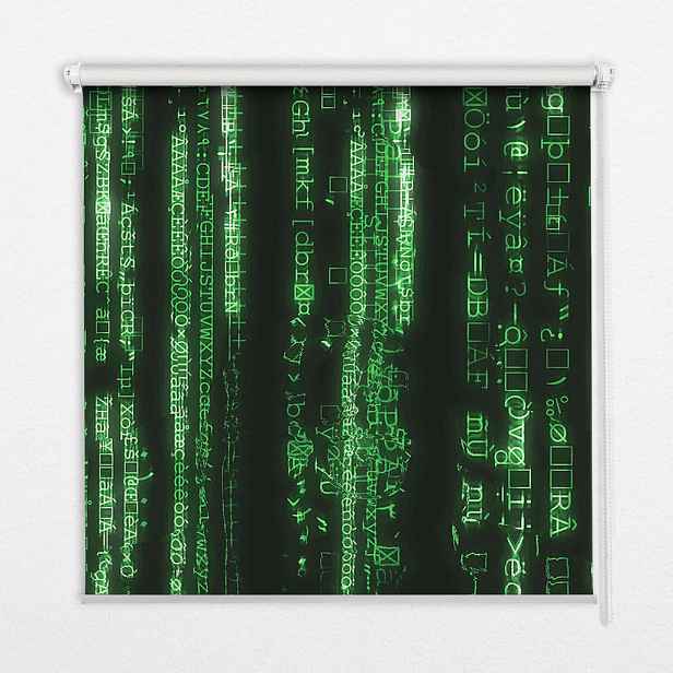 TULUP VNITŘNÍ roleta - okenní roleta - roleta - 100x100 cm - Zelené šifry