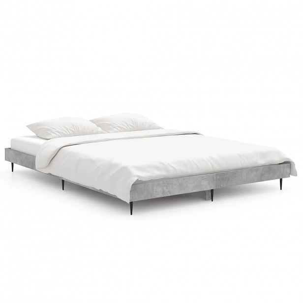 vidaXL Rám postele betonově šedý 140 x 190 cm kompozitní dřevo
