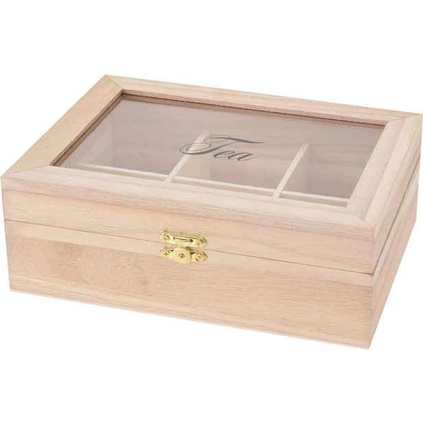 box-sáčkový čaj 21x16x7,5cm, TEA, dřevo