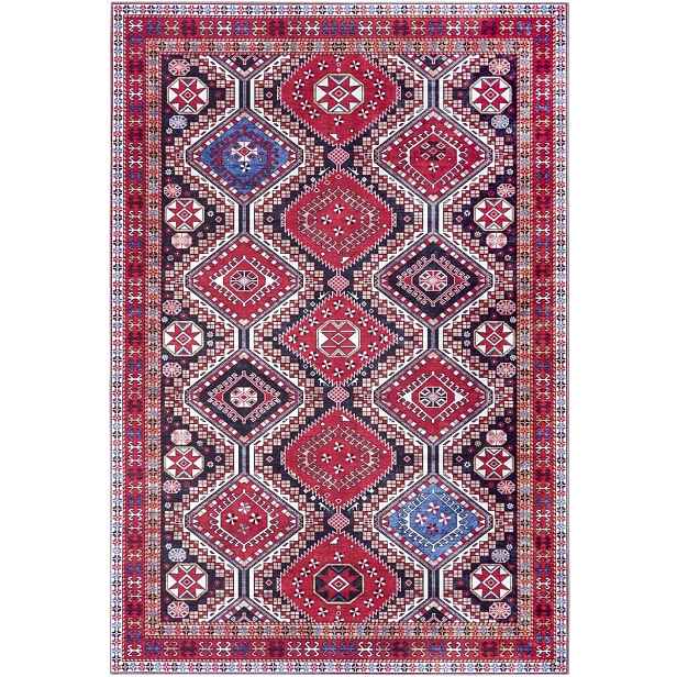 Červený orientální koberec do obývacího pokoje 200 x 290 cm