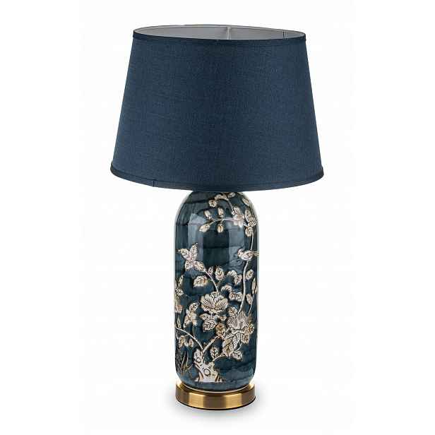 Dekorativní stolní lampa s keramickým stínítkem noční lampa s květinami