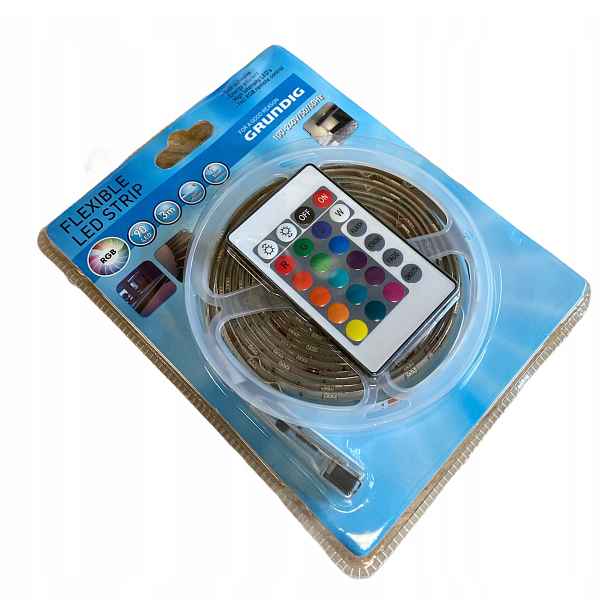 Grundig Rgb Led pásek Vícebarevný 3 Metry Dálkový Ovladač