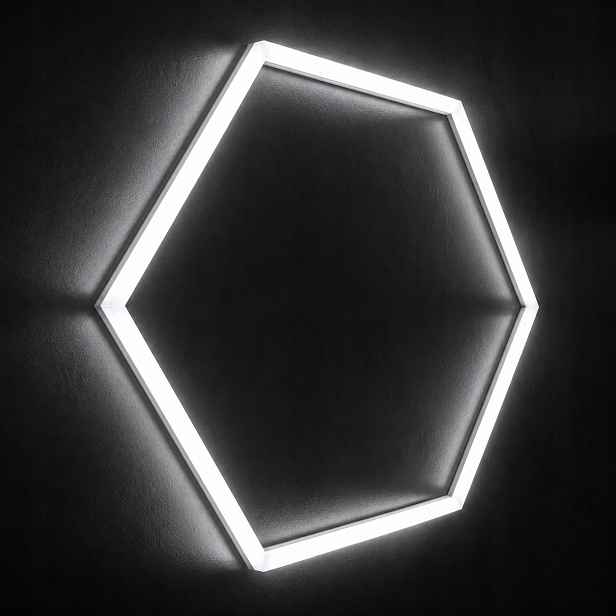Hexagon Led panel 1 ks černý 42W 6500K 92x79 Cm obývací pokoj showroom