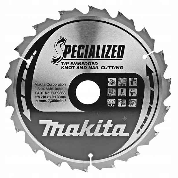 Makita B-09363 Řezací Kotouč 210x30 mm 18Z