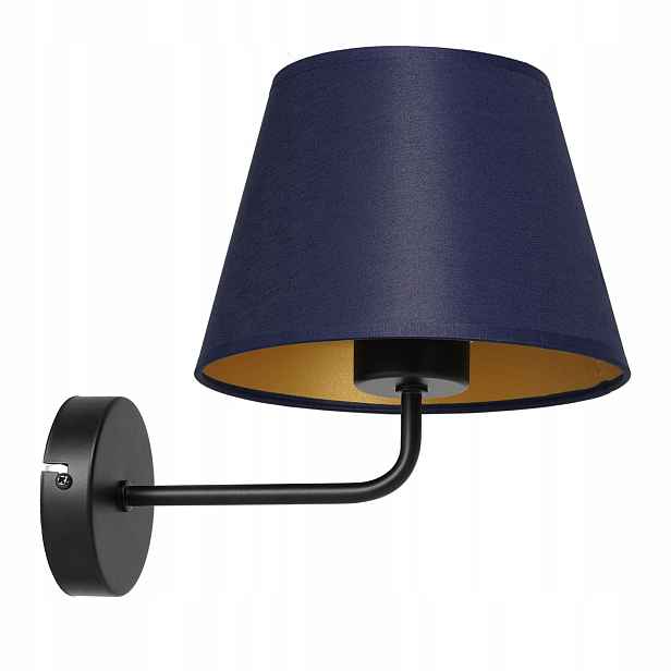 Nástěnné svítidlo Luminex Arden černá modrá 1xE27 15W kuželová