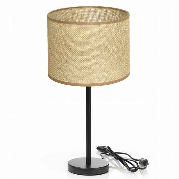 Noční Lampa Juta Boho Jutová Kancelářská Led E27 Vysoká