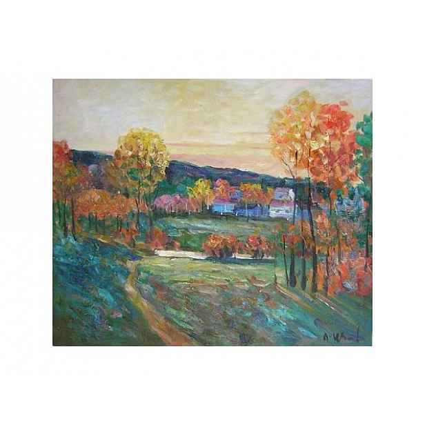 Obraz - Podzimní venkov 50 cm x 60 cm