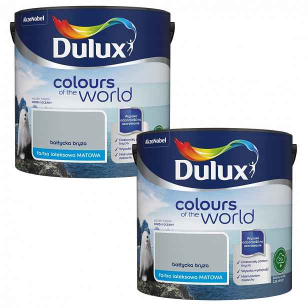 Set Dulux Barvy Světa 2x2,5 Barva Baltská Emulze Bryza 5L