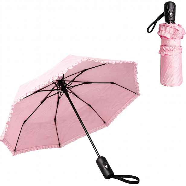 Skládací deštník NORVIA ⌀ 95 cm, růžový