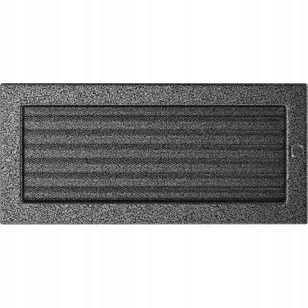 Ventilační mřížka 17x37 černo-stříbrná s žaluzií