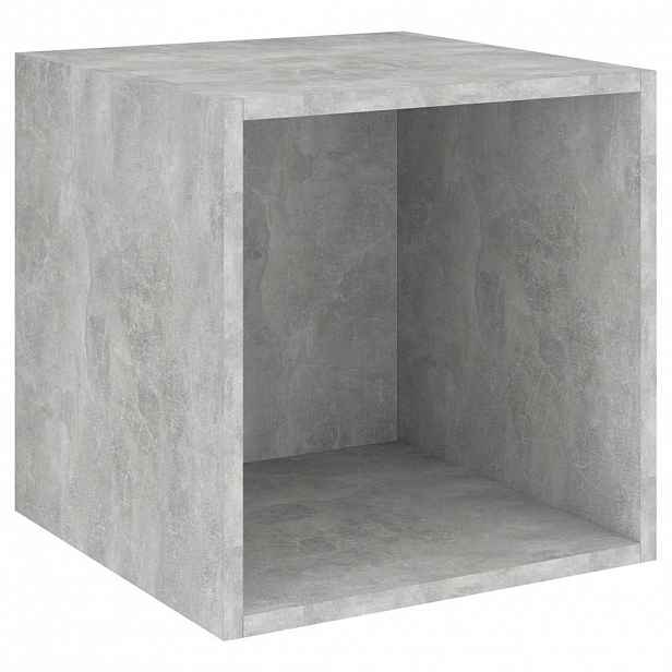 vidaXL Nástěnná skříňka betonově šedá 37 x 37 x 37 cm dřevotříska