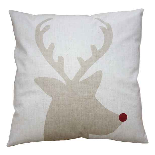 Béžový povlak na polštář s jelenem Deer - 45*45 cm Clayre & Eef