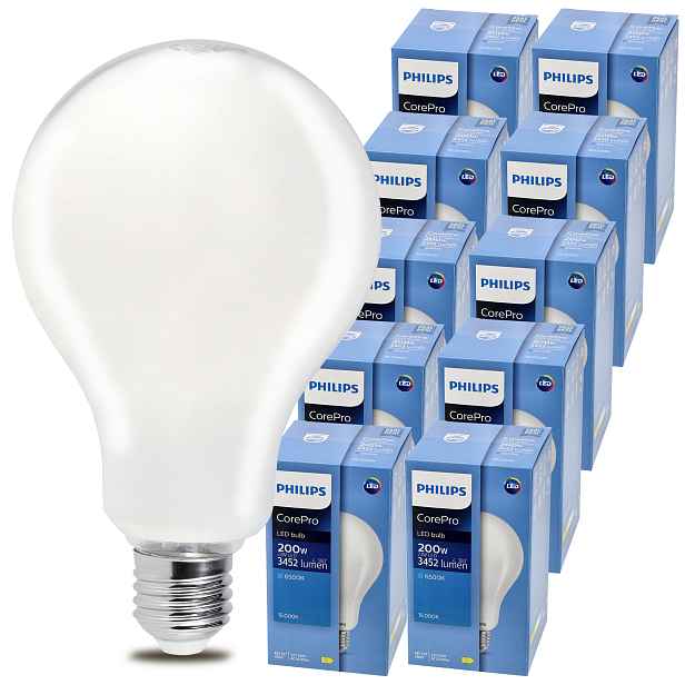 10x Led žárovka E27 Philips 23W 200W 3452lm 6500k Premium Sada žárovek
