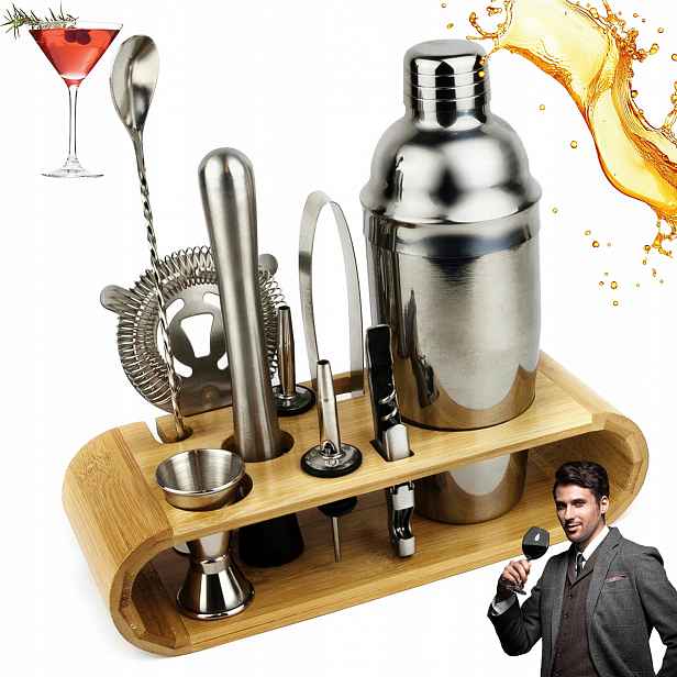 Barmanská Sada 10 Kusů Shaker Stojan Velký, Profesionální Na Nápoje