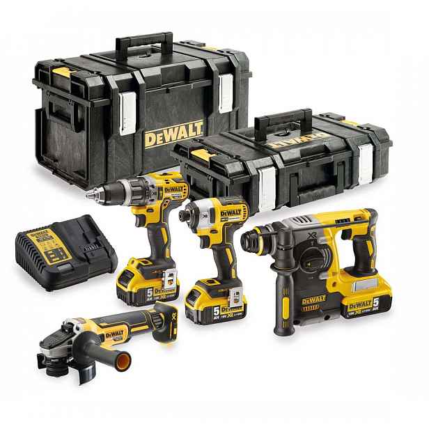 DeWALT - 10dílná sada AKU nářadí, baterií a nabíječky DCK422P3