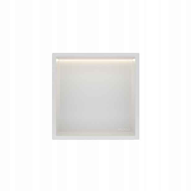 Interiérová Police S Led Osvětlením 30x30x10 cm Bílá Wall-box One Led Balneo
