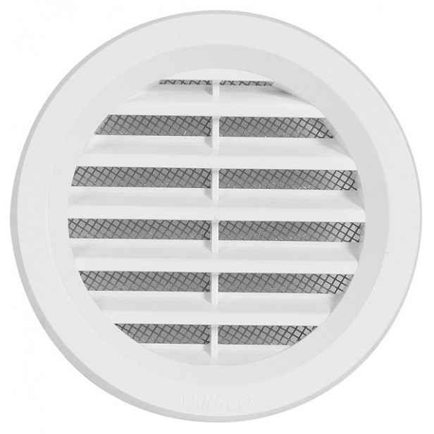 Mřížka větrací se sítí HACO VM 75 mm bílá