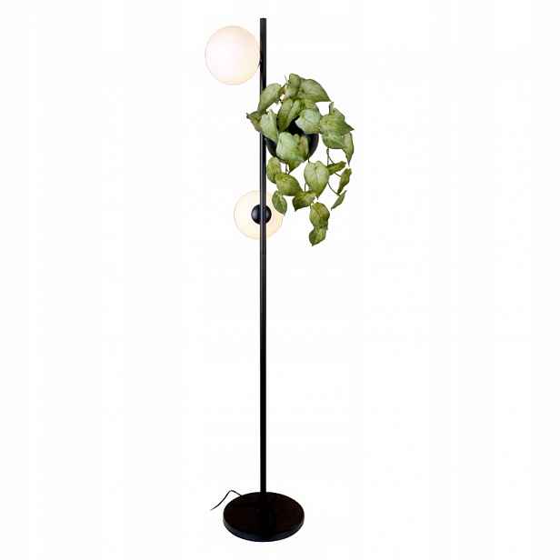 Plantar F – černá stojací lampa s rostlinou 1480 mm