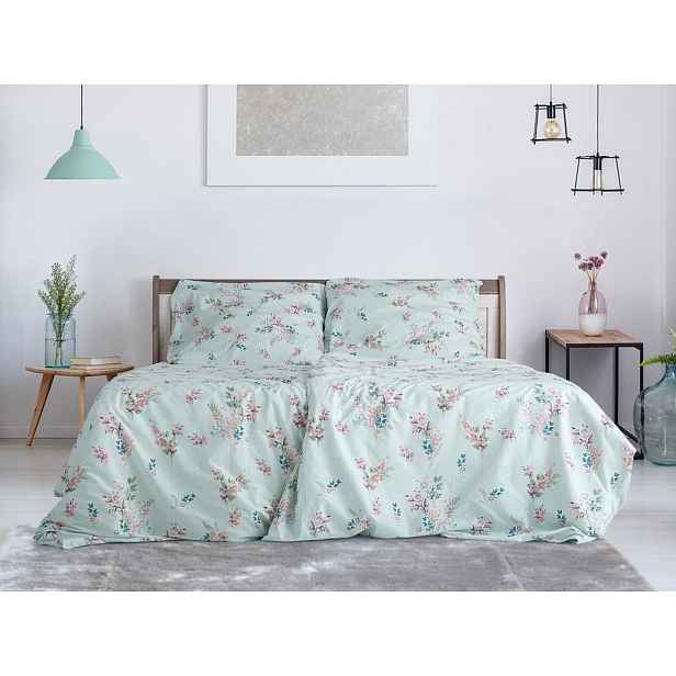 Povlečení z Renforcé bavlny SÁVA světle zelené Rozměr povlečení: 2 ks 70 x 90 cm | 200 x 220 cm