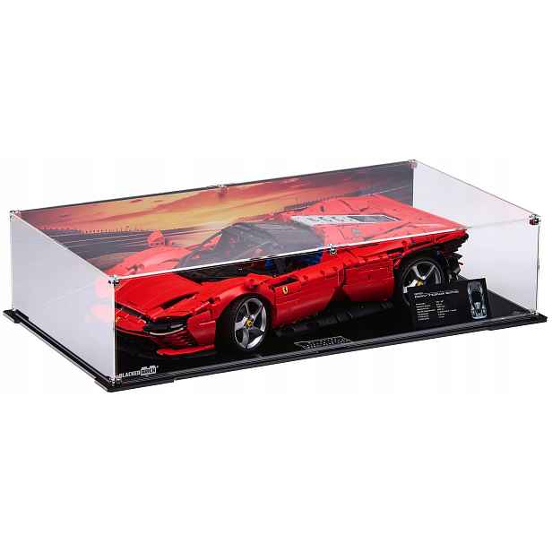 Vitrína s pozadím 2 Blacked Brick pro Lego Technic 42143 Ferrari Daytona SP3