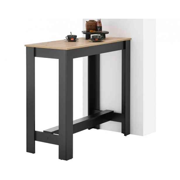Barový stůl Modesto, dub artisan/černý
