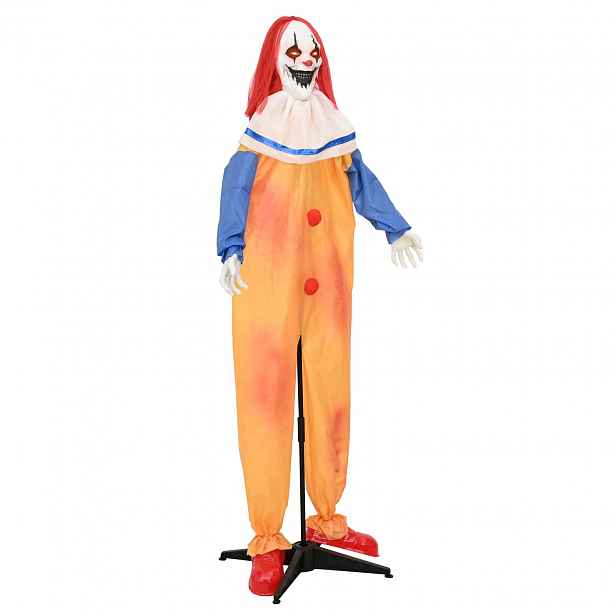 vidaXL Strašidelný klaun na Halloween SPOOKA Žlutá a modrá