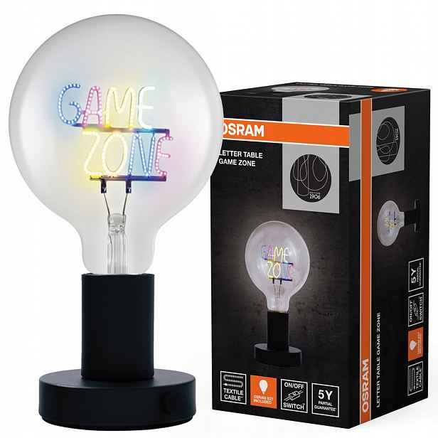 Dekorativní stolní lampa 1.2W 80lm 1200K E27 Černá Vintage 1906 Osram