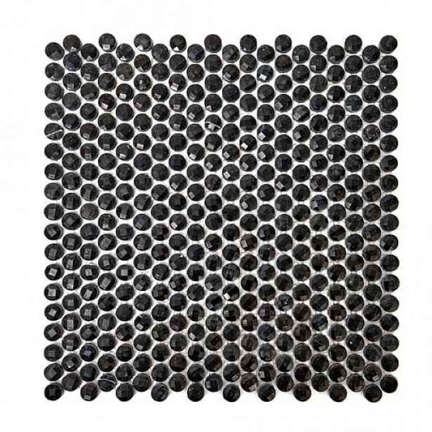 Kamenná mozaika Premium Mosaic Stone černá 30x30 cm leštěná STMOSDIA15BKP