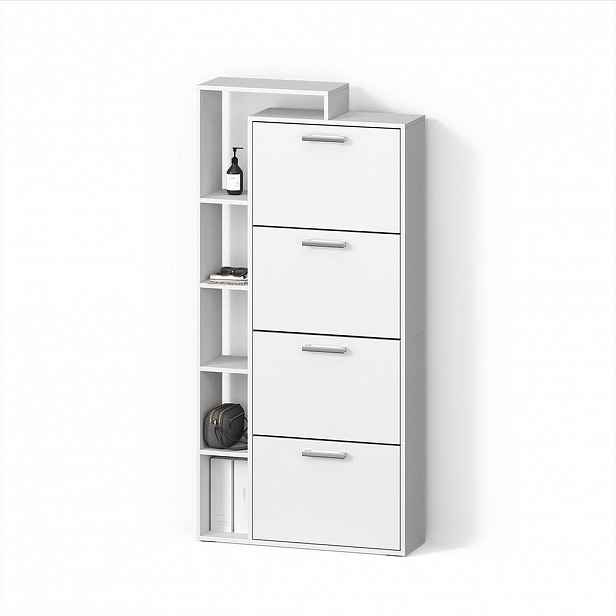 Livinity® BOTNÍK Ortello Bílá 80 x 166.1 cm se 4 přihrádkami