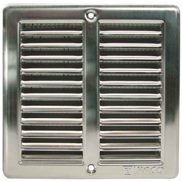 Mřížka větrací se sítí HACO NVM 150×150 mm nerez