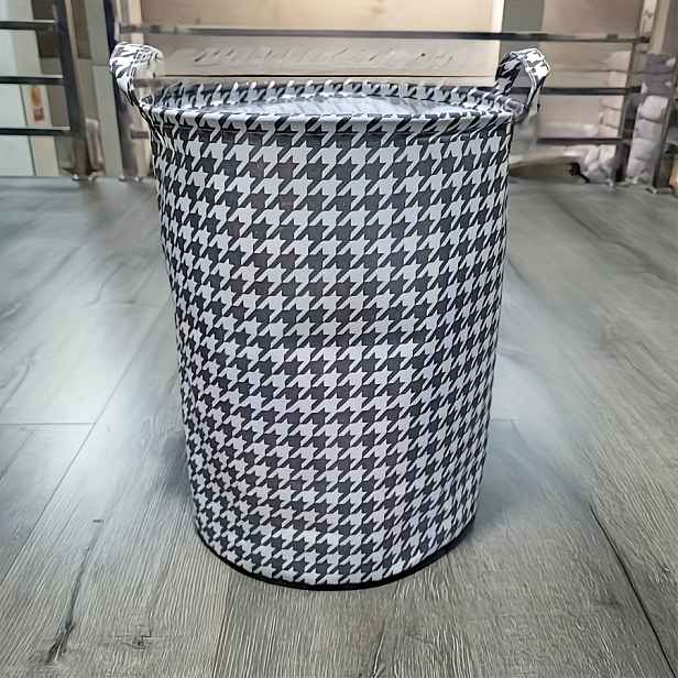 TEMU 1ks Úložný Koš na Hračky Úložný Koš na Špinavé Oblečení Mřížkový Pruhovaný Úložný Box Víceúčelový Úložný Box do Skříně