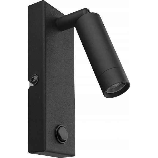 Led Nástěnné Svítidlo TK-Lighting Enzo 3W 90 lm Černé Kovové Cylindrické