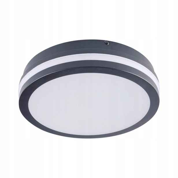 Stropní Svítidlo moderní Led 18W grafit kulatý 22 cm se senzorem IP65 Kanlux