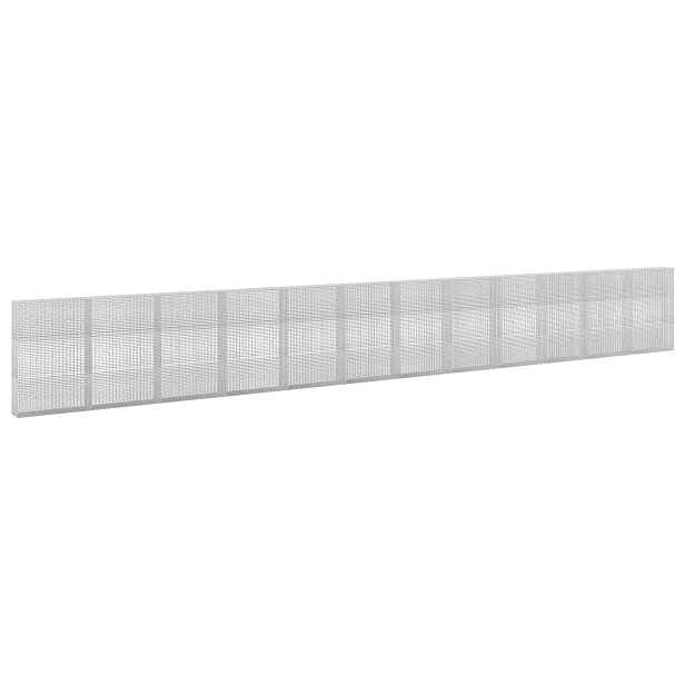 vidaXL Gabion s drátem 5 mm a síťkou 5x2,5 cm 1200x30x150 cm