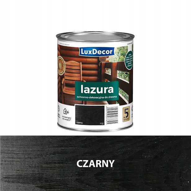 Luxdecor Ochranná A Dekorativní Lazura Na Dřevo 4,5 L, Černá