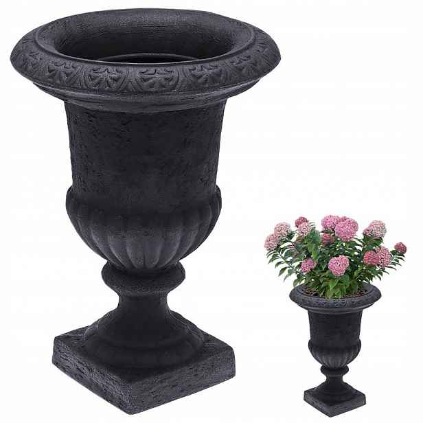 Zahradní květináč plastový antracit 54 cm