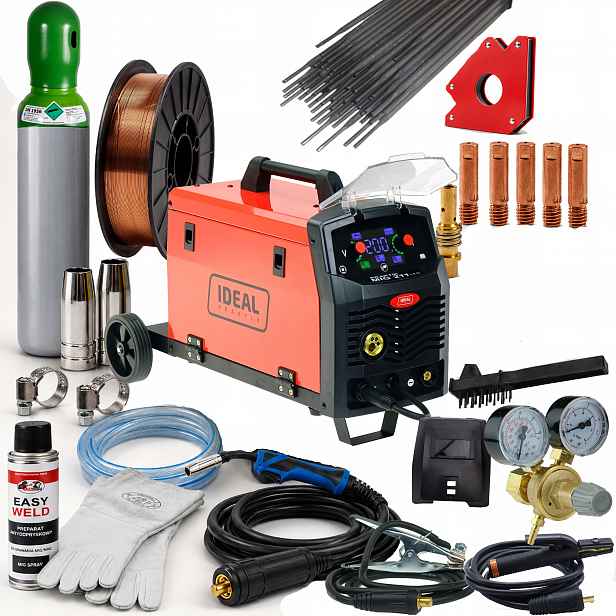 Svařovací stroj Migomat Mig Mma Tig Praktik 211 Synergie Led Ideal Set 3