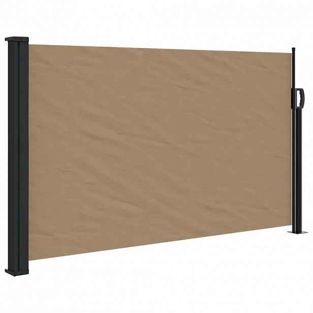 vidaXL Zatahovací boční markýza taupe 120 x 600 cm