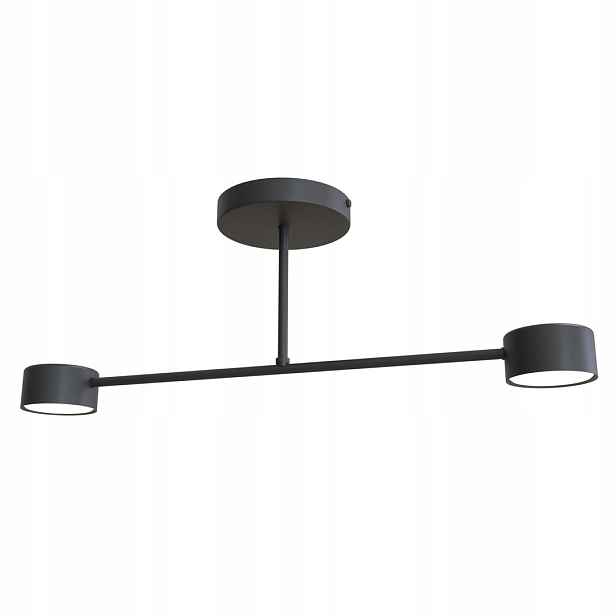 Stropní svítidlo dvojitá minimalistická černá 60 cm do ložnice Emibig