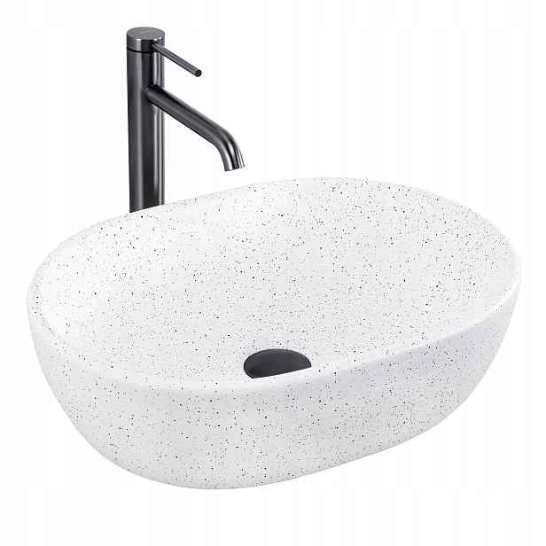 Umyvadlo Na Desku Oválné Rea Amelia 48 Warm Nakapané Moderní 48 cm